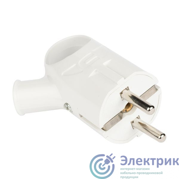AVK16-10 | Вилка с кольцом 16А 250В с заземл. бел. EKF