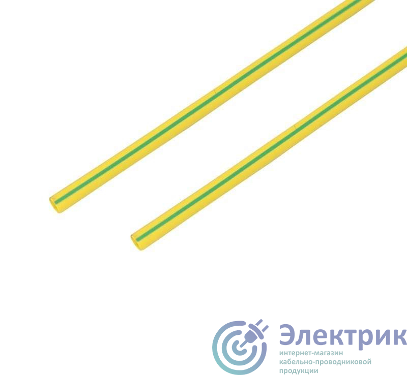 Трубка термоусадочная 25.0/12.5 1м желт./зел. Rexant 22-5007