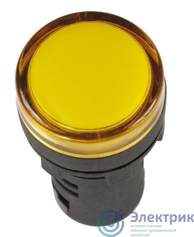 Лампа светосигнальная AD16DS d16мм 12В AC/DC желт. IEK BLS10-ADDS-012-K05-16
