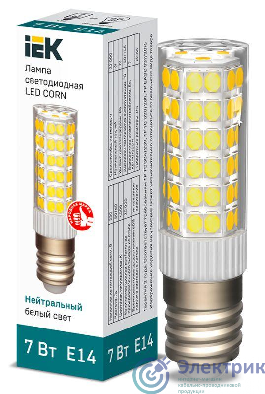 Фото IEK LLE-CORN-7-230-40-E14