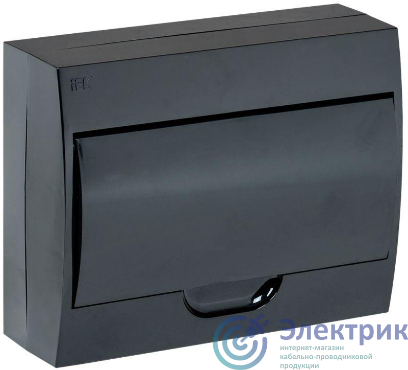 Корпус модульный пластиковый ЩРН-П-12 IP41 навесной черн. черн. дверь IEK MKP13-N-12-41-K02