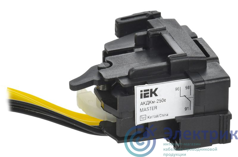 SVA31D-AK-DK-02 | Контакт совмещенный АКДКм-250e (АКДКм-35) с электрон. расцеп. MASTER IEK 