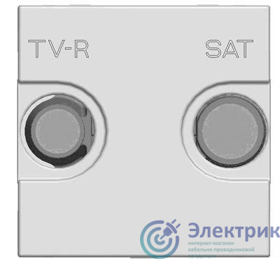 Розетка TV-R-SAT Zenit проходная с накладкой шампань ABB 2CLA225180N1901