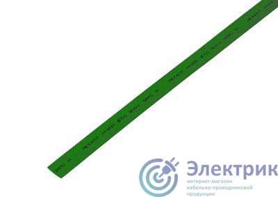 Трубка термоусадочная 8.0/4.0 1м зел. REXANT 20-8003