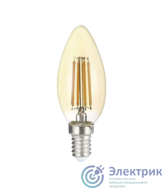 Лампа PLED OMNI C35 6Вт E14 4000К Gold 230/50 JazzWay 5020665