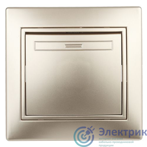 Б0053822 | Переключатель промежуточный 1-кл. СП Plano 1-108-04 10А IP20 250В шампань Intro
