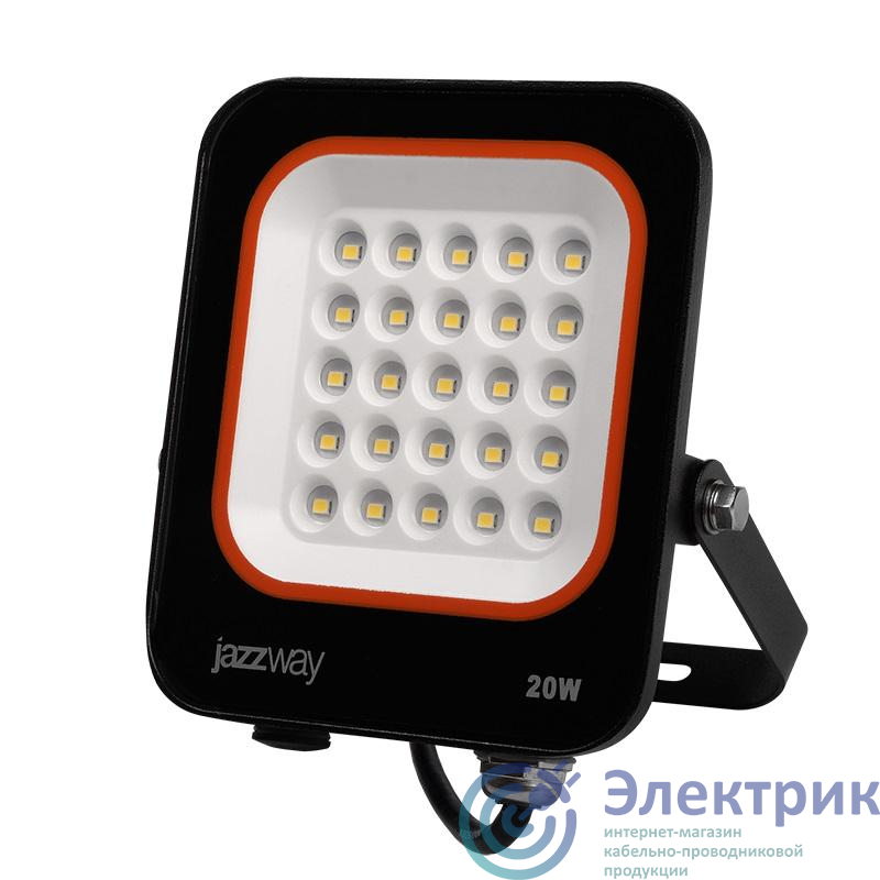 Прожектор светодиодный PFL-V 20Вт 6500К IP65 ДО JazzWay 5039698