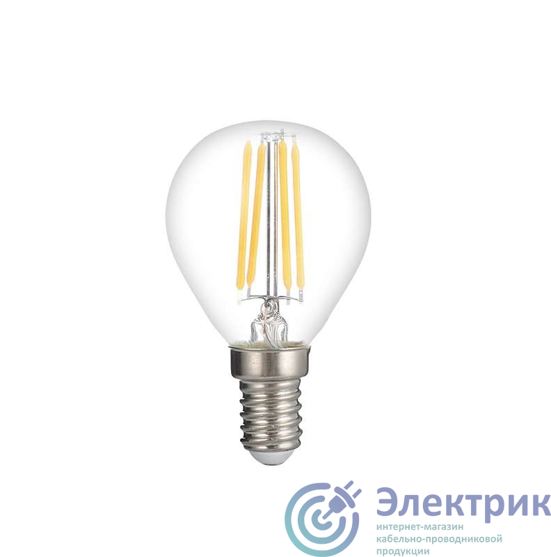 Лампа светодиодная филаментная PLED OMNI 8Вт G45 3000К тепл. бел. E14 230В/50Гц CL JazzWay 5021334