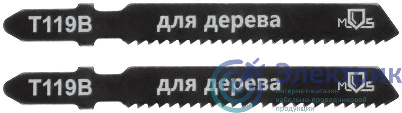 40811М | Полотно для эл. лобзика Т119В по дереву HCS 75мм (уп.2шт) MOS