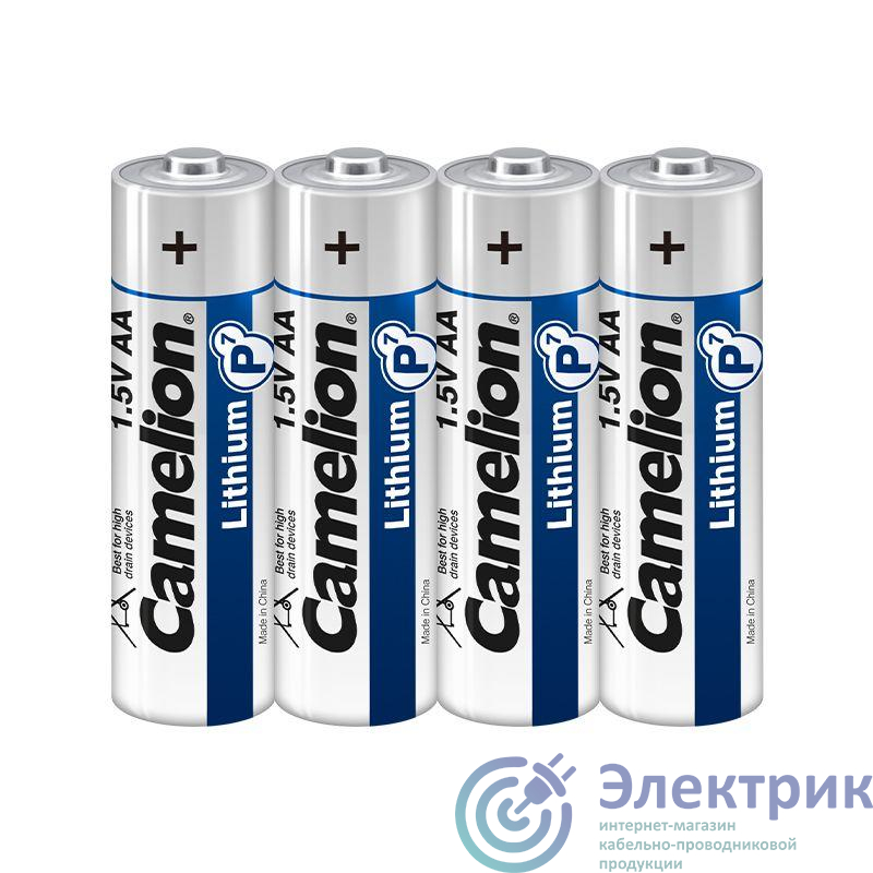 Элемент питания литиевый АА/FR6 Lithium SP4 FR6-SP4 батарейка 1.5В (уп.4шт) Camelion 15243
