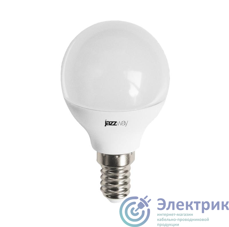 Лампа светодиодная PLED-LX 8Вт G45 шар 4000К нейтр. бел. E14 Pro JazzWay 5025295