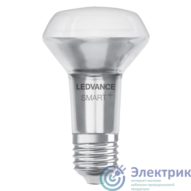 Лампа светодиодная SMARTWFR6360 4.7W 220VRGBW SMART+ R 345лм 4.7Вт RGBWК мультицвет E27 R угол пучка 45град. 220-240В диммир. (замена 60Вт) прозр. стекло LEDVANCE 4058075609570