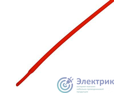 Трубка термоусадочная 1.0/0.5 1м красн. Rexant 20-1004