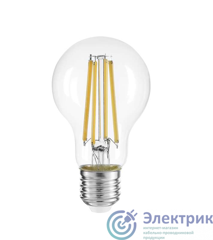 Лампа светодиодная филаментная PLED OMNI 12Вт A60 3000К тепл. бел. E27 230В/50Гц CL JazzWay 5021815