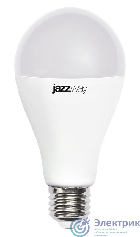 Лампа светодиодная PLED-LX 20Вт A65 грушевидная 5000К холод. бел. E27 JazzWay 5028043