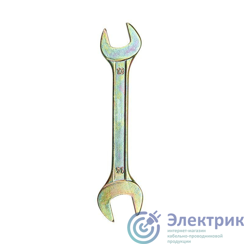 Ключ рожковый 13х14мм желт. цинк Rexant 12-5827-2