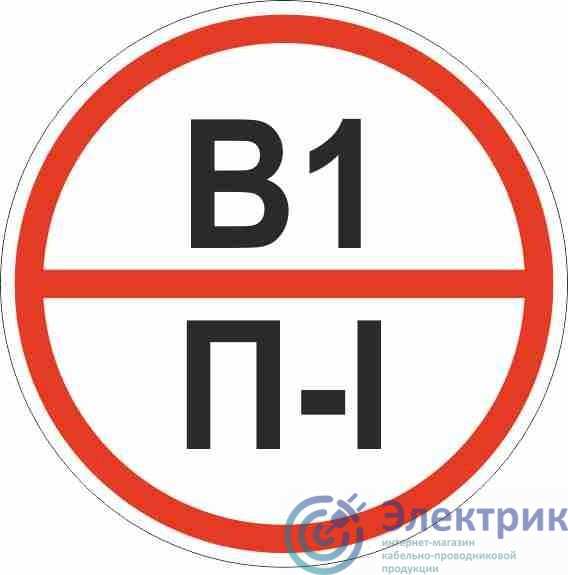pn-b1-p-l | Знак "Категории помещения по взрывопожарной и пожарной опасности В1 П-I" 200х200мм пластик EKF 