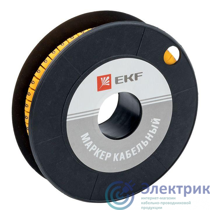Маркер каб. 2.5кв.мм "9" (ЕС-1) (уп.1000шт) EKF plc-KM-2.5-9