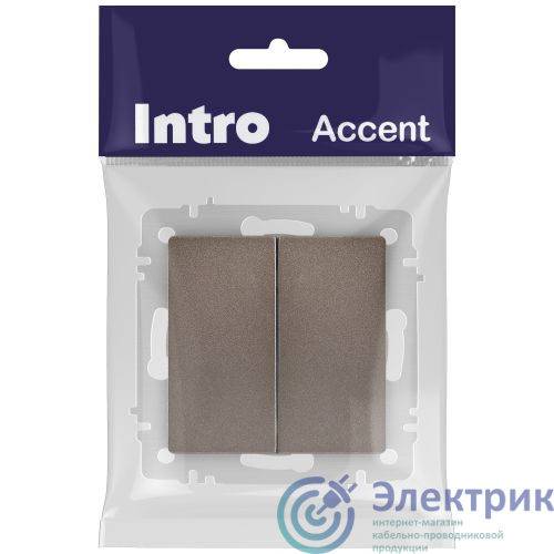 Б0063708 | Рамка 4-м СП Accent 6-504-08 бронза Intro