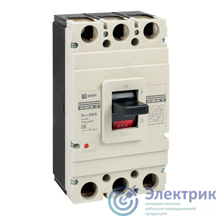 Выключатель автоматический 4п 400/400А 5In 42кА ВА-99М PROxima EKF mccb99-4P5In400-400m