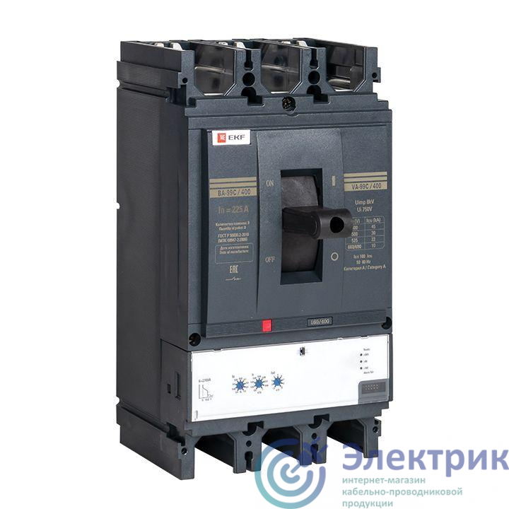 Выключатель автоматический 3п 400/225А 45кА ВА-99C Compact NS PROxima EKF mccb99C-400-225