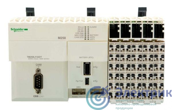 Контроллер логический программируемый m258 ethernet/can/посл. интерфейс/42 дискретны SchE TM258LF42DT