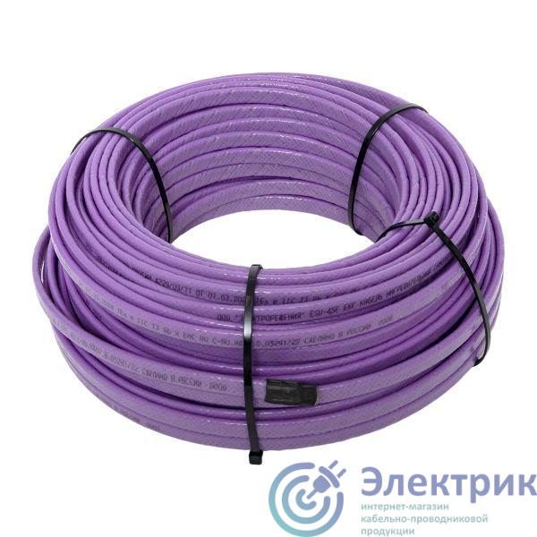 ESU-45F-50 | Кабель нагревательный саморег. ESU-45F 45Вт/м фторопласт (уп.50м) EKF 