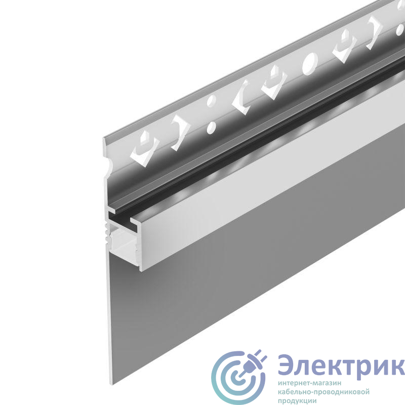 052662 | Профиль ARH-PLINTUS-50-FANTOM-3000 ANOD L3000 алюм. Arlight
