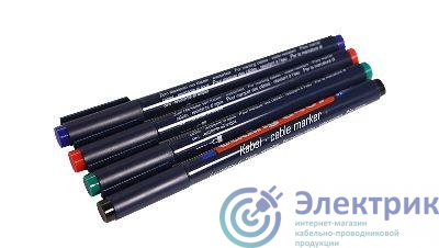 Набор маркеров E-8407 4S 0.3мм (для маркировки кабелей) черн./красн./зел./син. Edding 09-3997