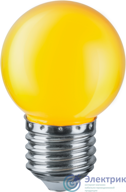 Лампа светодиодная 71 830 NLL-G45-1-230-Y-E27 1Вт шар E27 176-264В Navigator 71830