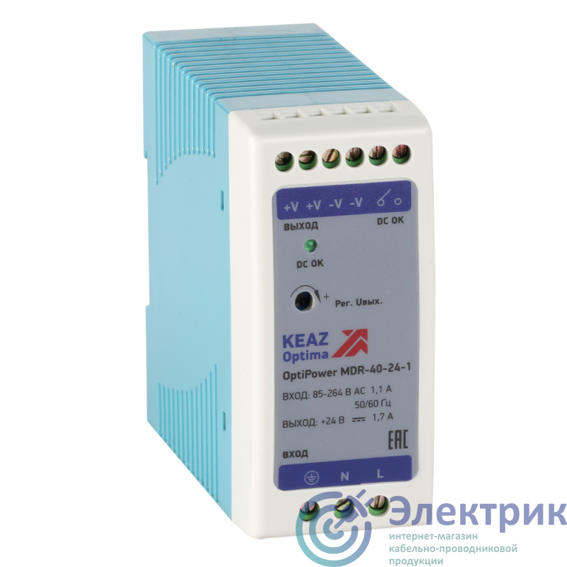 Блок питания OptiPower MDR-40-24-1 КЭАЗ 284540