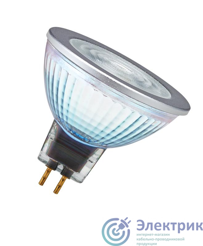 Лампа светодиодная PARATHOM PRO MR16 500лм 7.8Вт 3000К тепл. бел. GU5.3. MR16 угол пучка 36град. 12В диммир. (замена 43вт) прозр. стекло OSRAM 4058075609358